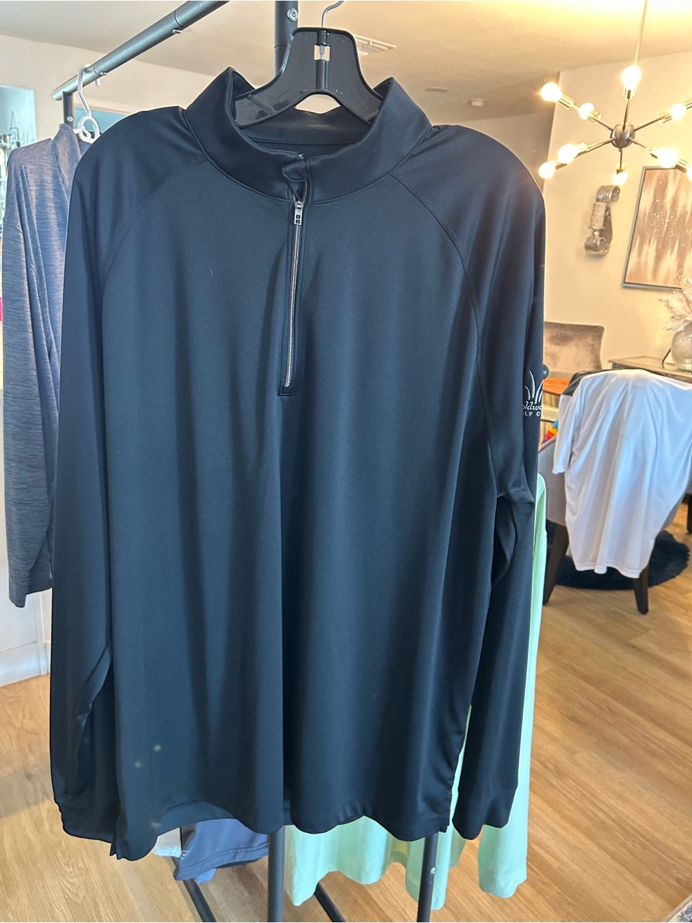Greg Norman Collection Black Quarter-Zip Performance Jacket